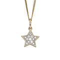Elements Gold Star Pendant with Diamonds-0