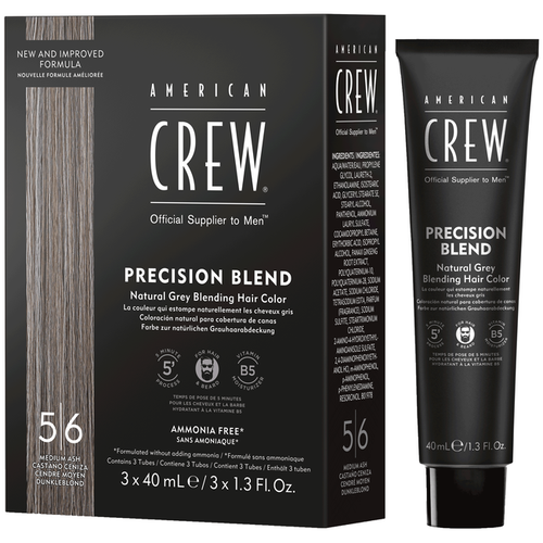 Precision Blend hair color kit, medium ash 56; includes box and 40 mL tube