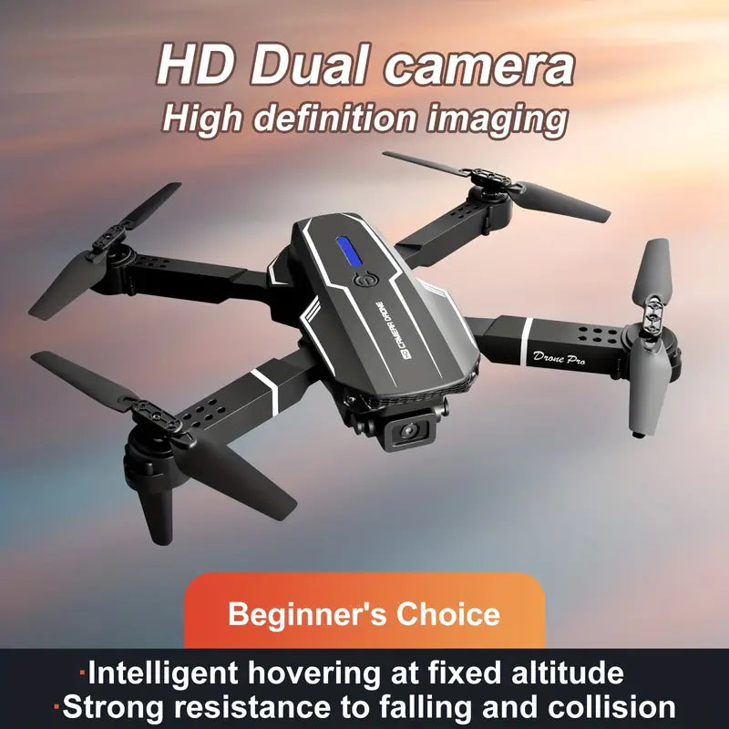 E88 Quadcopter UAV Drone with Dual HD Cameras - Black (HD Dual Camera) - Cameras > Camera Accessories at Dealshubindia
