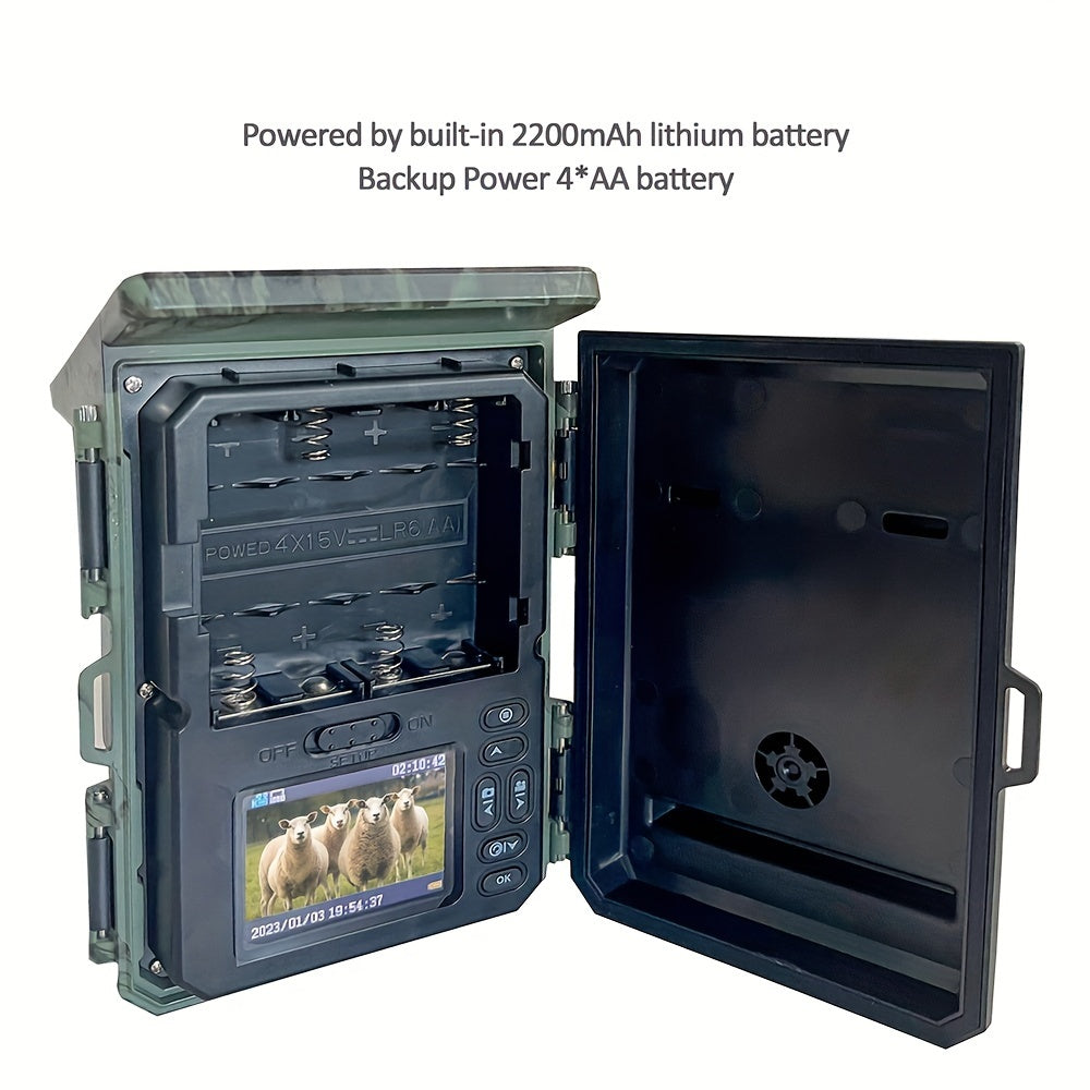 Solar-Powered 4K Wildlife Trail Cam Hunting Camera - Cameras & Optics > Cameras > Trail Cameras at Dealshubindia