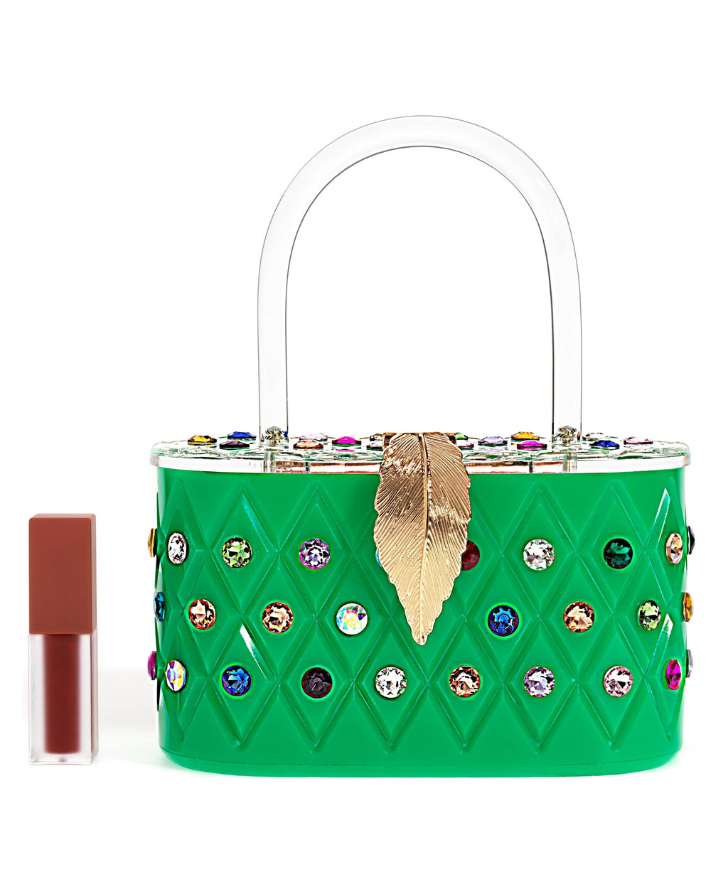 Womens Emerald Rainbow  Top Handle Clutch Bag - Apparel & Accessories at Dealshubindia