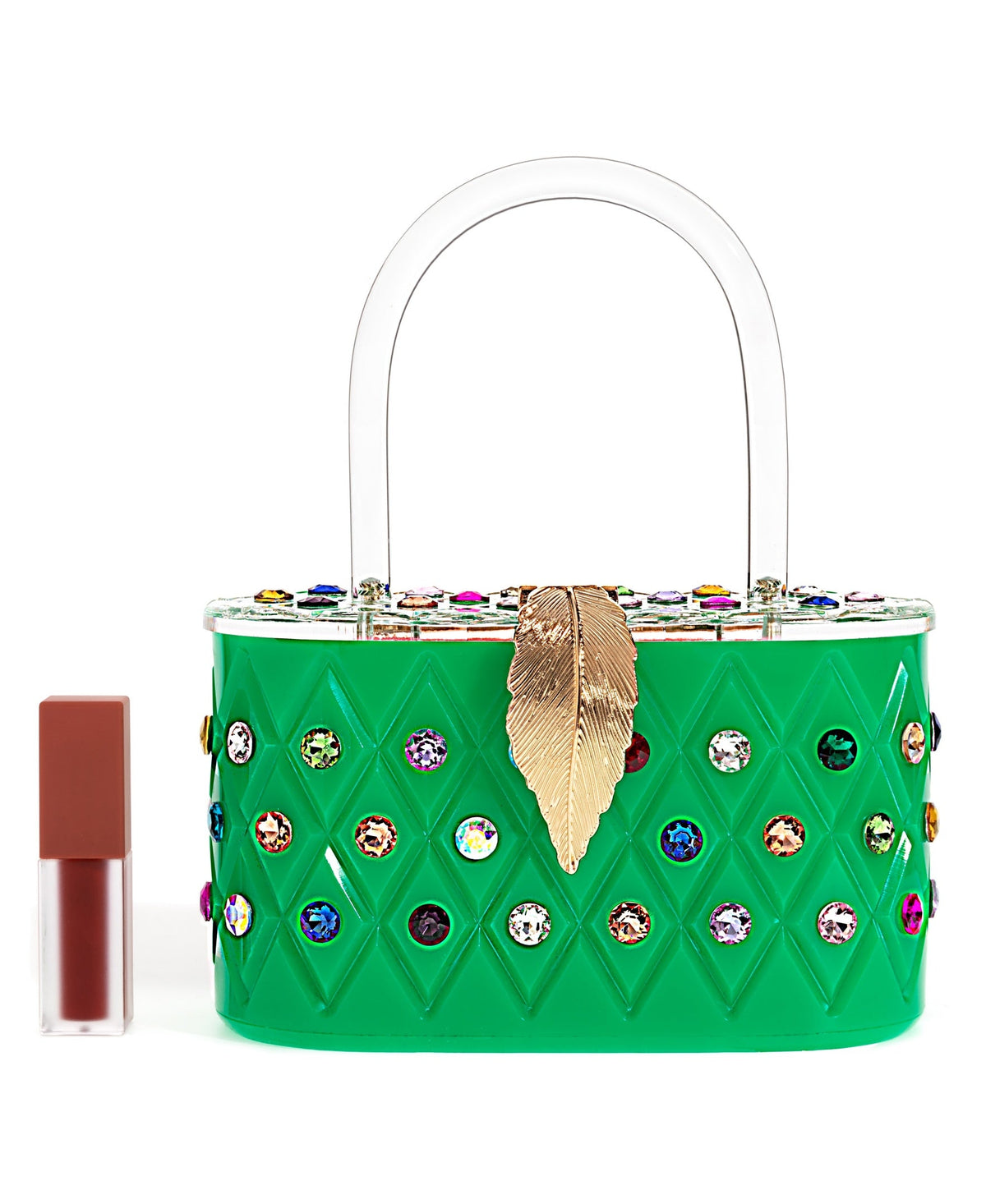 Womens Emerald Rainbow  Top Handle Clutch Bag - Apparel & Accessories at Dealshubindia