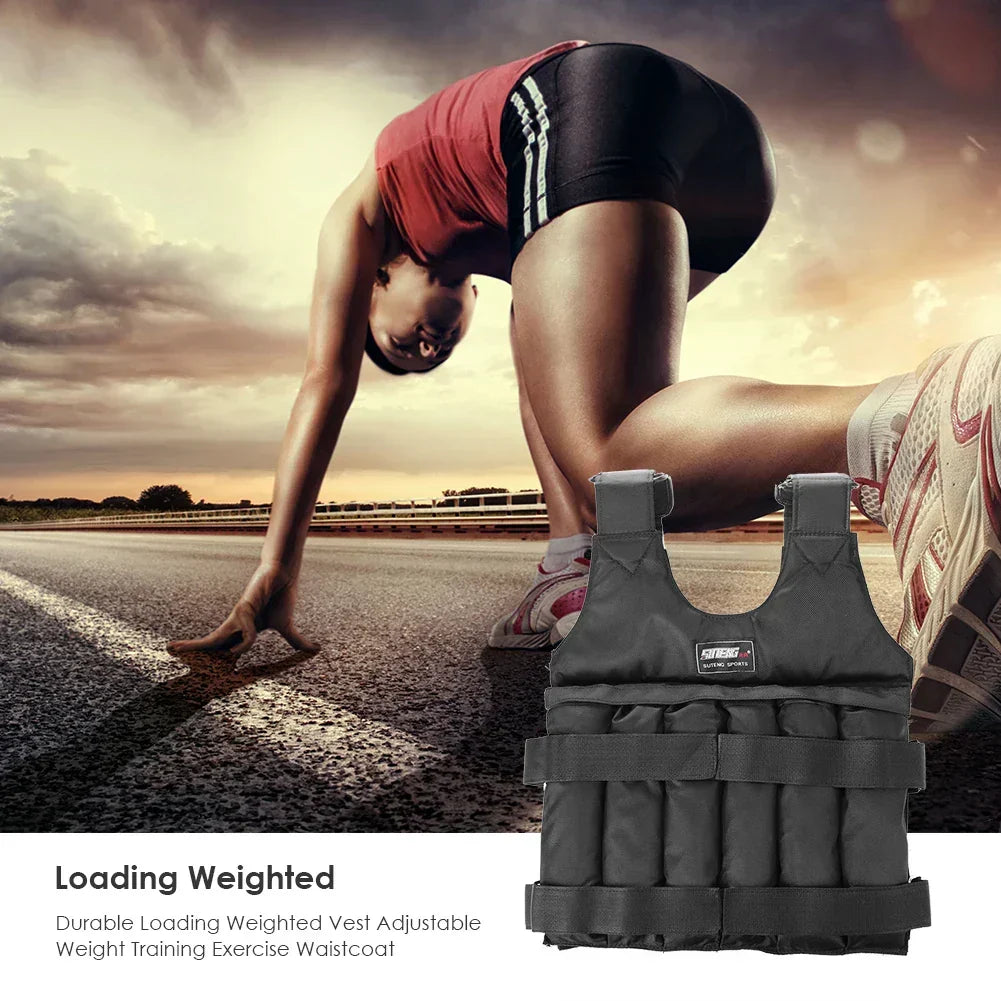 Adjustable Weighted Vest For Fitness Training - Sports & Fitness > Exercise, Gym & Fitness > Gym Equipment & Accessories at Dealshubindia