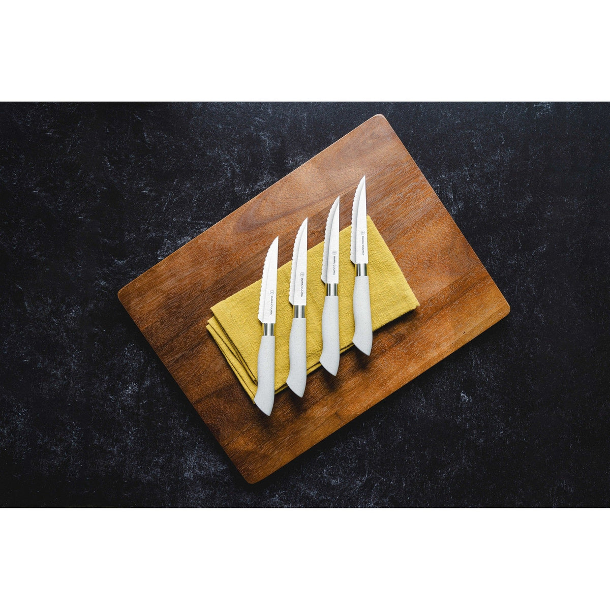 EcoCut 4 Piece Steak Knife Set, Grey - Kitchen Knives at Dealshubindia