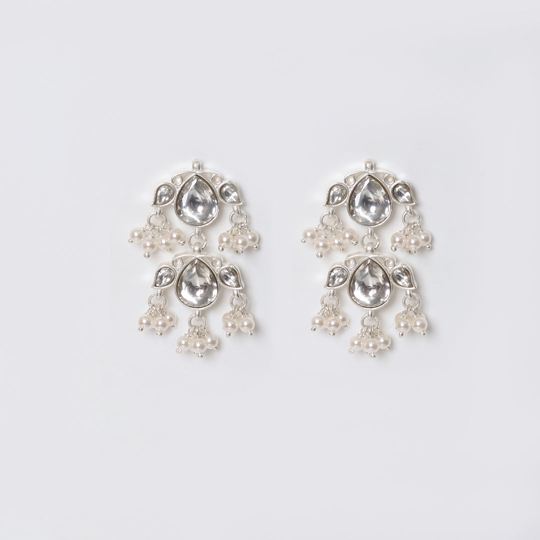 Kundan Pearl Earrings - Earrings at Dealshubindia