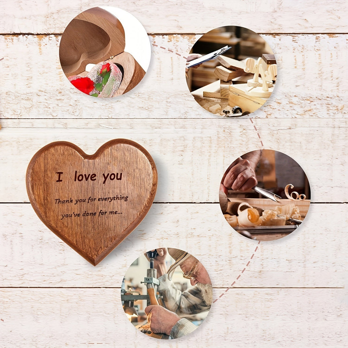 Heart-Shaped Bamboo Gift Box with Pendant Necklace - Fashion > Women's Fashion > Women's Jewellery at Dealshubindia