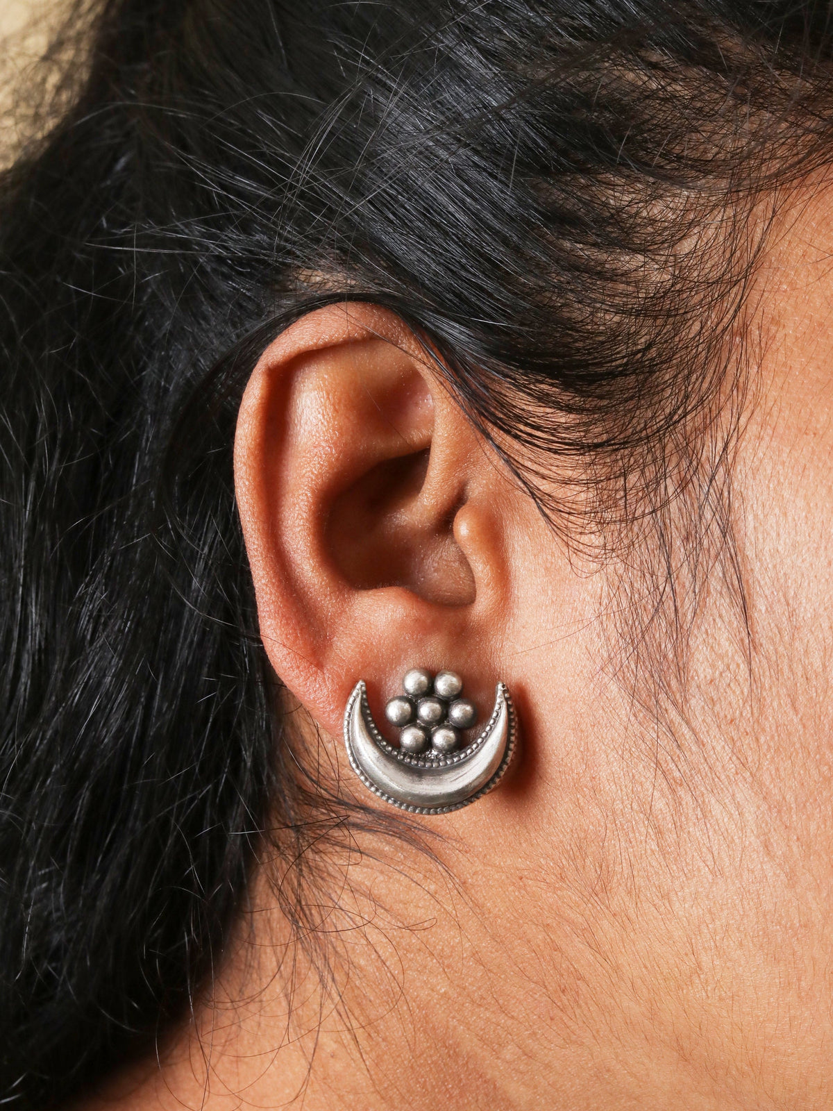 Chandraphool Earrings - Handcrafted in Sterling Silver