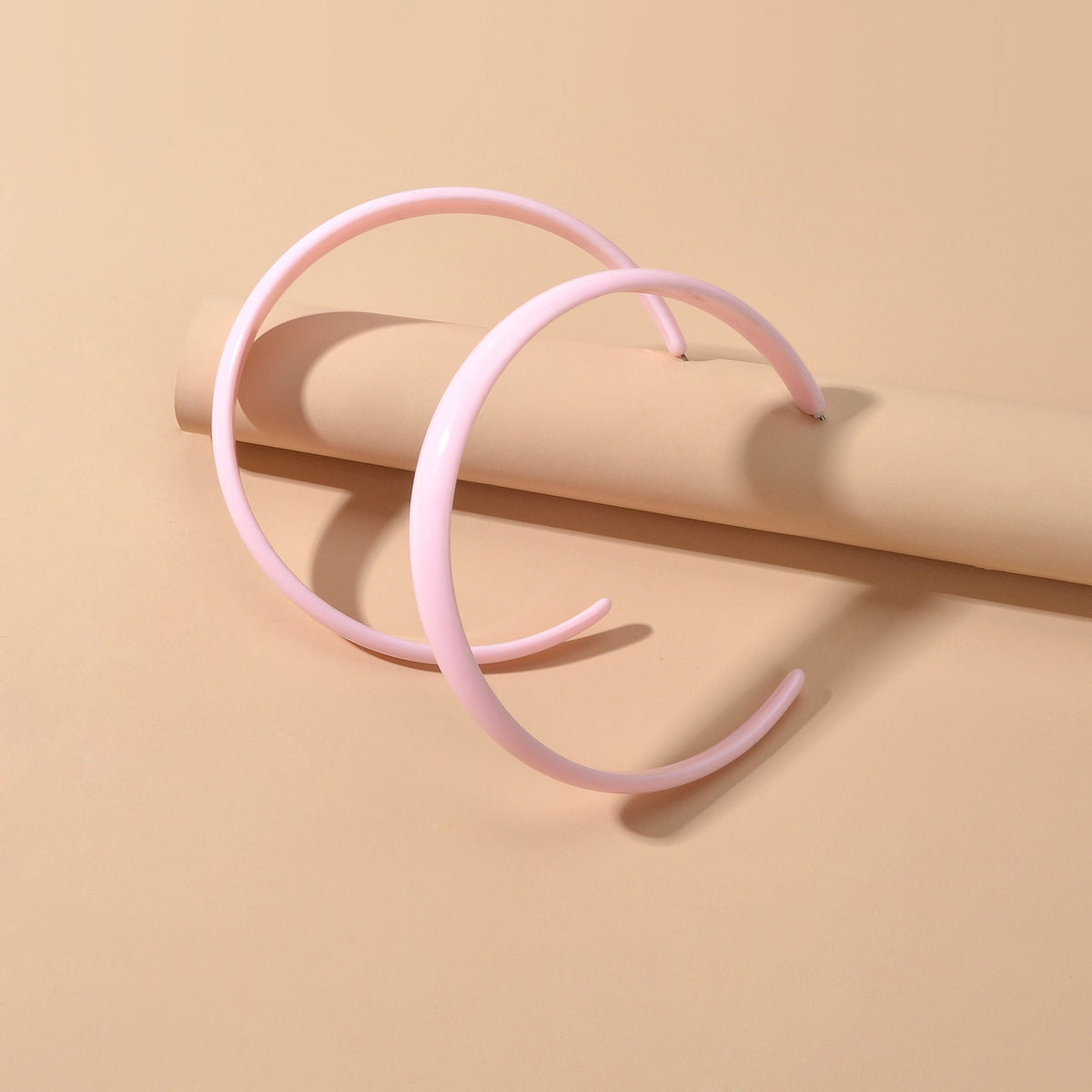 Cool Punk Accessories Pink Resin Big Personality Chunky Dangling Hoop Earrings