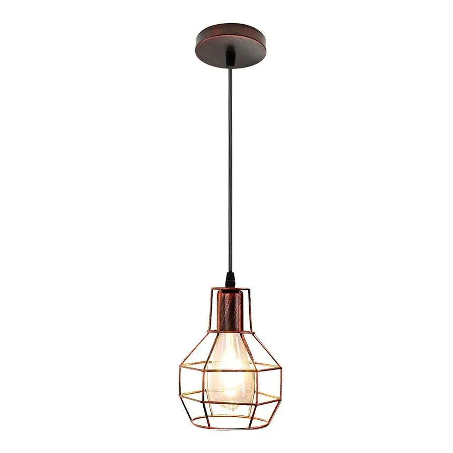 Vintage Nest Wire Cage Ceiling Pendant Cluster Light Fitting ~5814