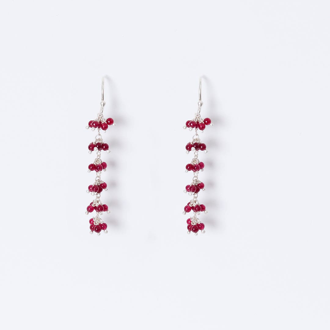 Gajra - Ruby Earrings