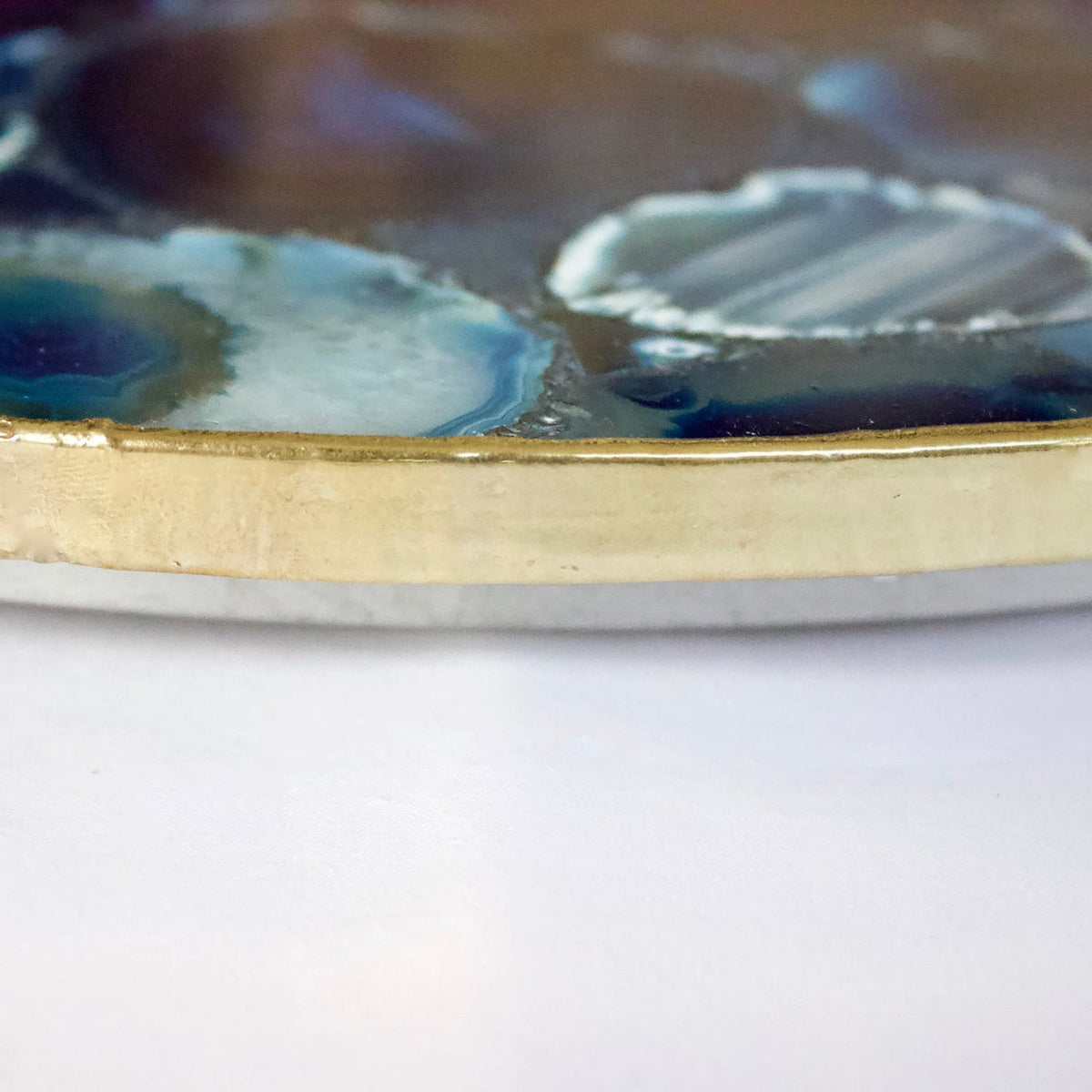 Blue Agate LazySusan | Countertop | Turntable | Centerpiece