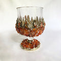 Crystal Wine Glasses with Red Agate – Set of 1 or 2, 7 oz