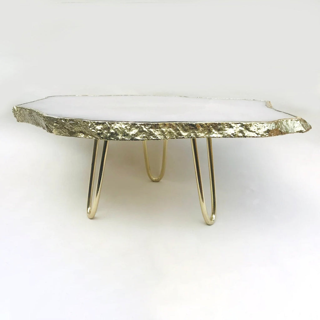 White Agate Cake Stand/Centerpiece/Display Stand/Tray