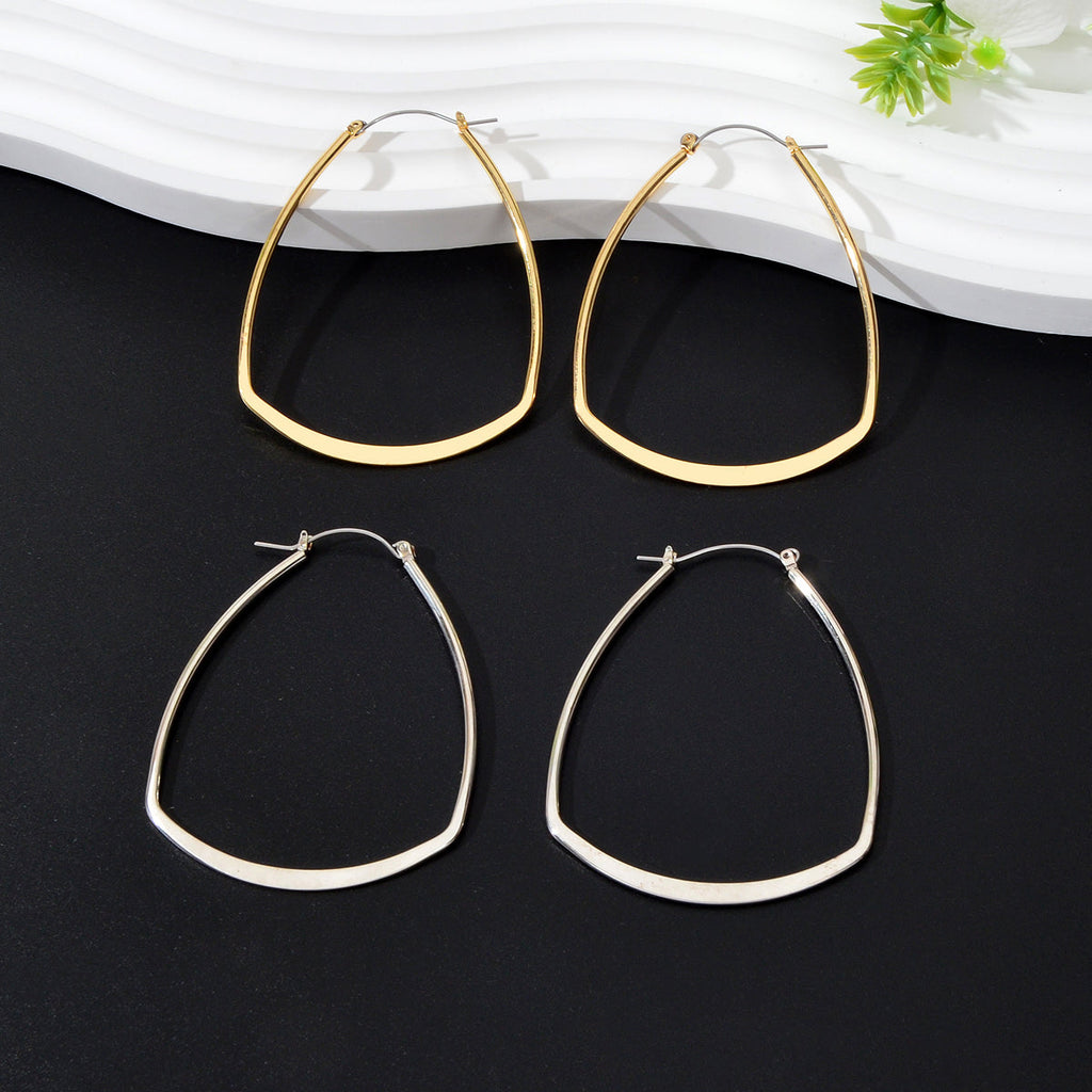 Asymmetrical Hoop Earrings Chic and Minimalist Accessories Holiday Jewelry Gift