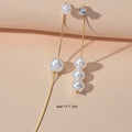 Luxury Jewellery Rhinestone Long Gold Chain Beads Asymmetric Earrings Ear Jacket