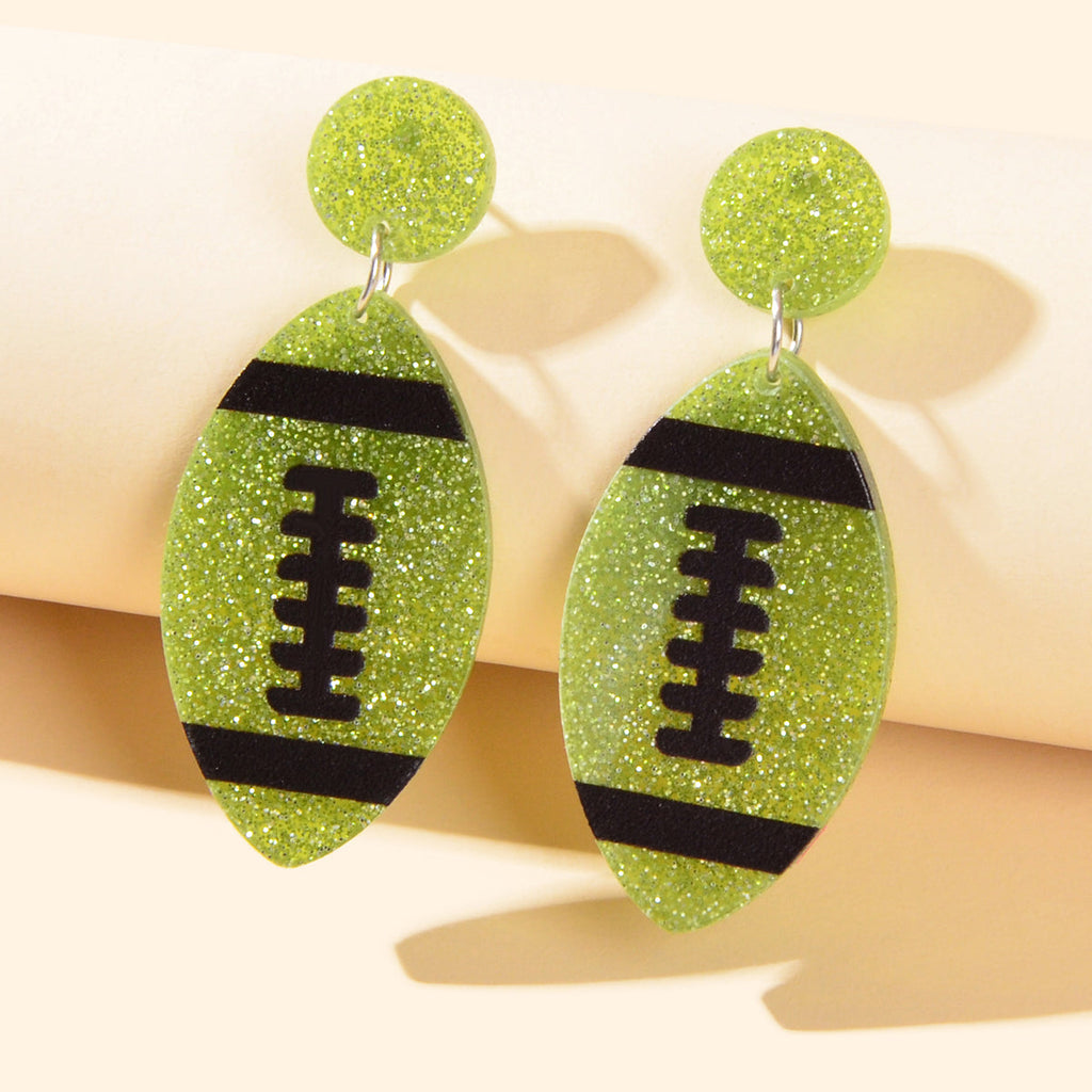 AFL Aussie Football Earrings Resin Footy Stud Rugby Australian Football Jewelry