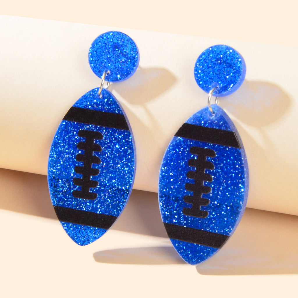 AFL Aussie Football Earrings Resin Footy Stud Rugby Australian Football Jewelry