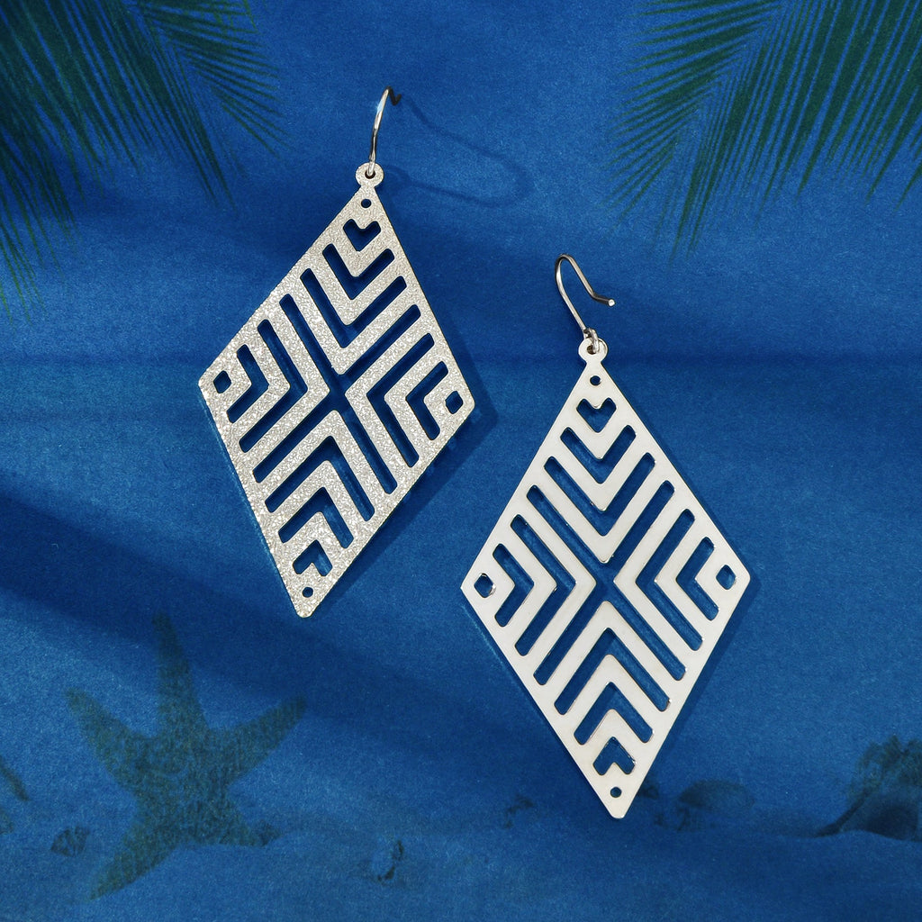 Stylish Cutout Geometric Pendant Earrings Contemporary Hollow Modern Jewellery