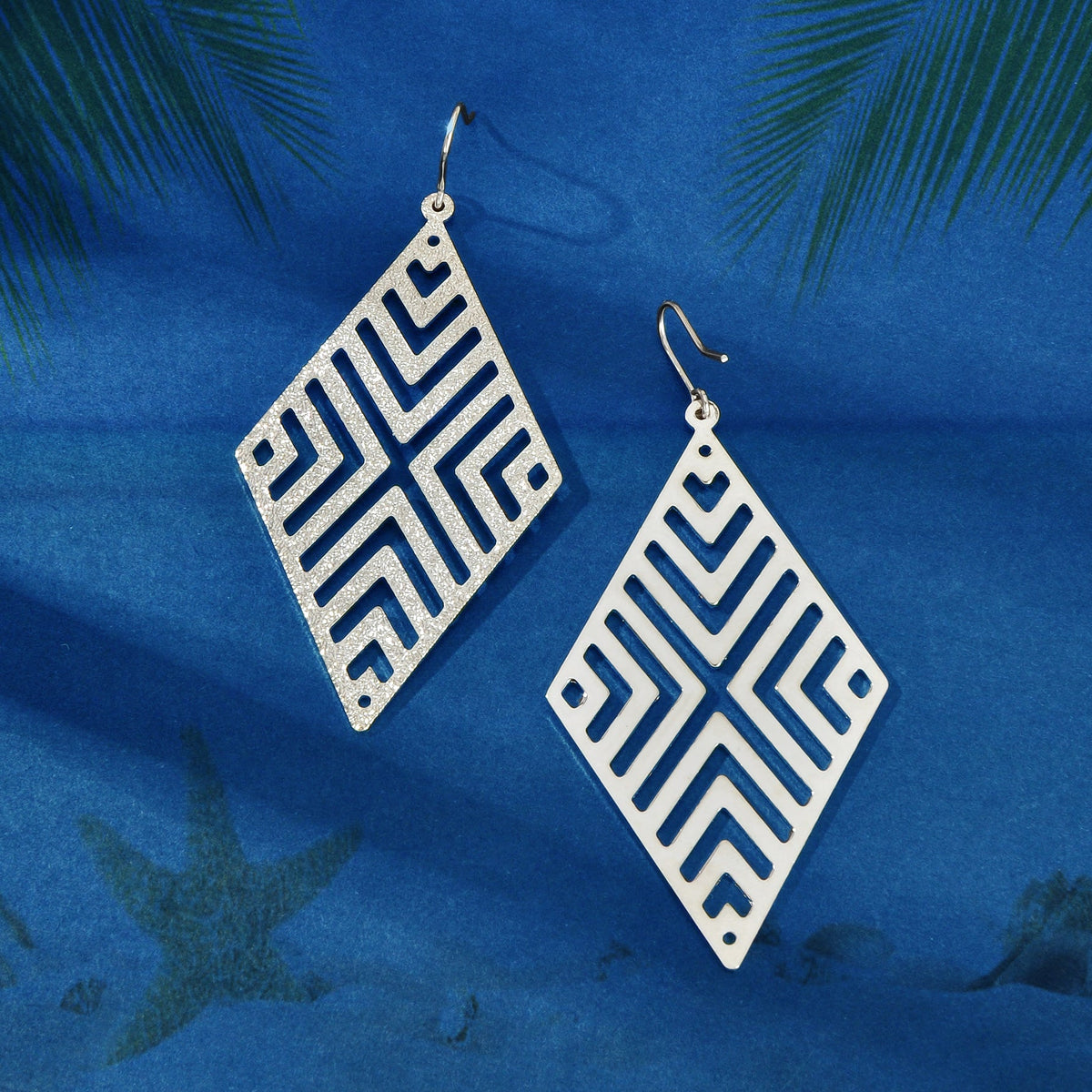 Stylish Cutout Geometric Pendant Earrings Contemporary Hollow Modern Jewellery