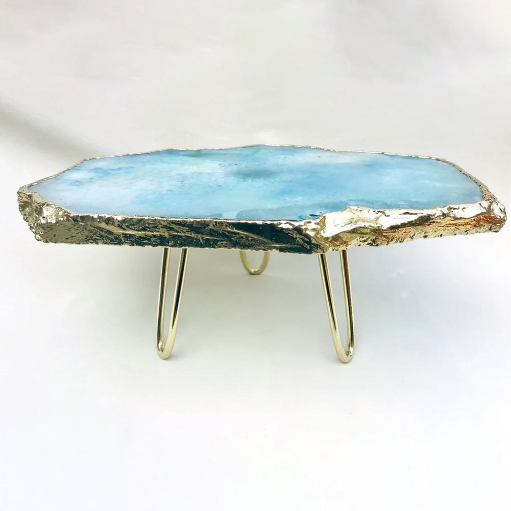 Blue Agate Cake Stand/Centerpiece/Display Stand/Tray