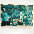 Large Composite Green Agate Cheese Platter/Tray 10"x15"