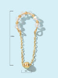 Gold Tassel Ball Ear Clip Non-Piercing Cartilage Earrings Unisex Ear Cuff 1 pc