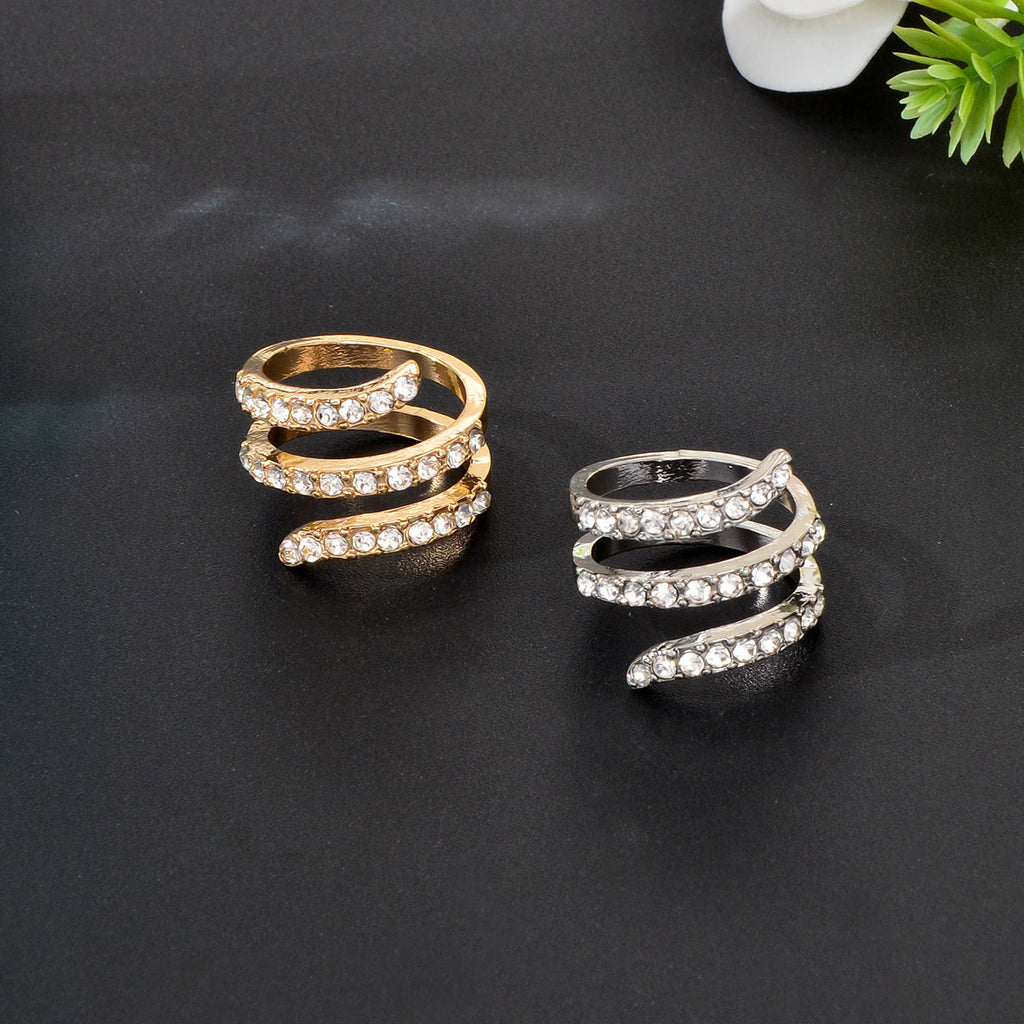 Elegant Stunning Spiral Diamond Ring Timeless Sparkling Finger Jewellery Gift
