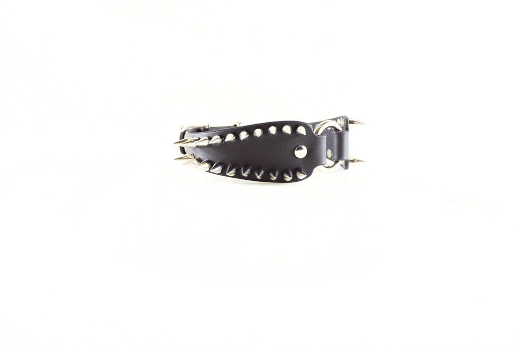 Spiked Submissive Collar – Gothic BDSM Choker With Metal Spikes