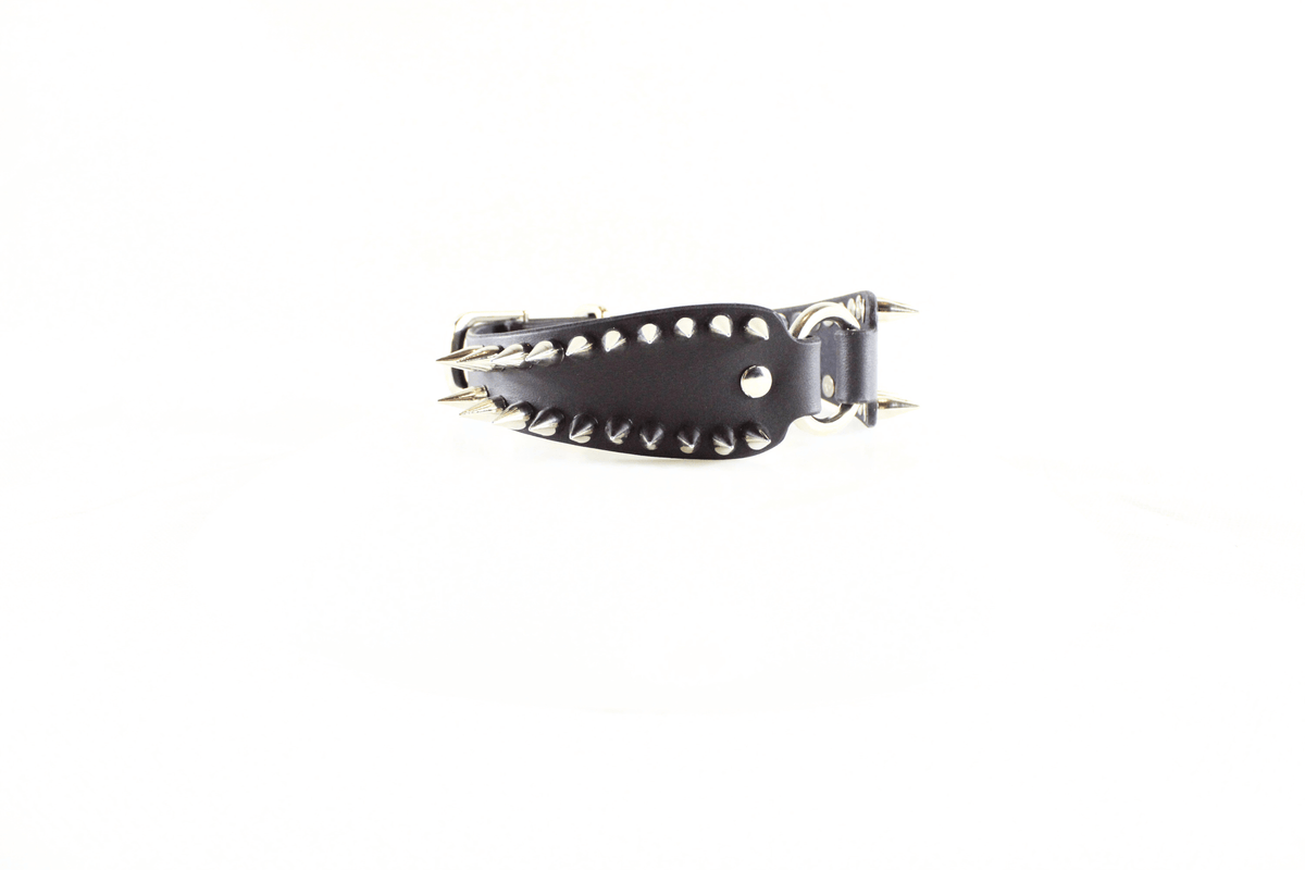 Spiked Submissive Collar – Gothic BDSM Choker With Metal Spikes