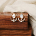 Moissanite Chandraphool Pearl Earrings-0