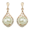 Perfect Wedding and Engagement Jewellery Pearl Rhinestone Water Drop Earrings