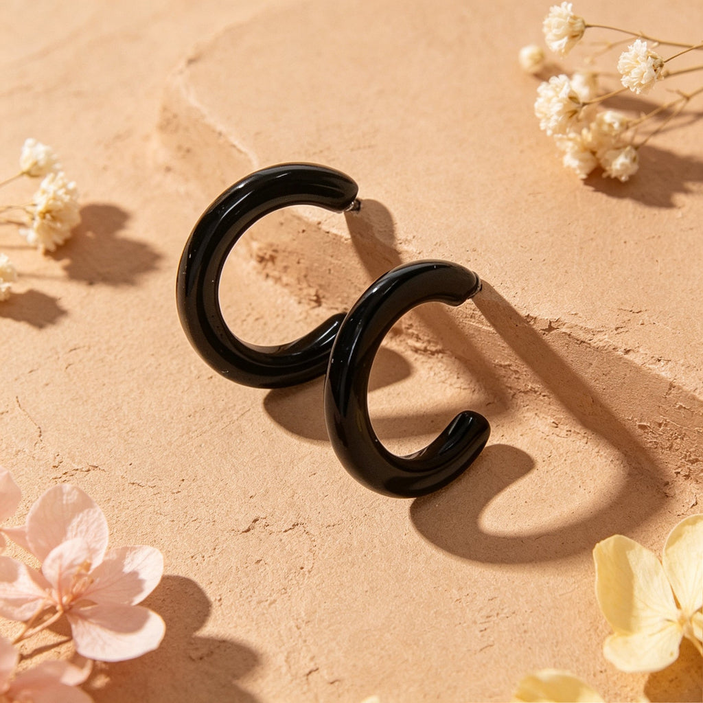 Wholesale Price Circle Acrylic Cute Stud Hoop Earrings Fashion Accessories Gift