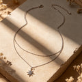 Silver Multi‑Chain Crystal Star Pendant Necklace Fashion Layered Jewellery Gift