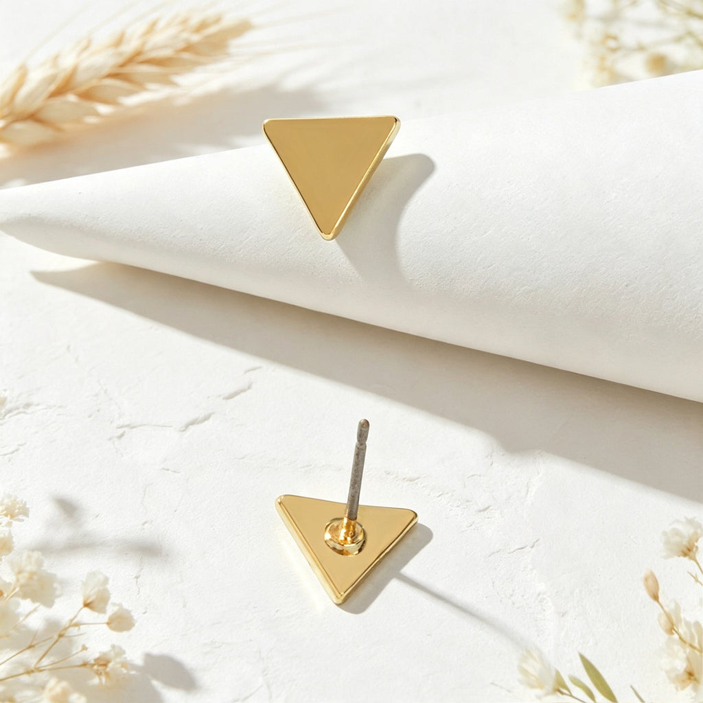 Minimalist Geometric Small Stud Tiny Triangle Mini Cartilage Tragus Earrings
