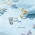 2pcs Boho Double Spiral Wire Ear Cuff Gold Silver Non-Pierced Cartilage Ear Clip