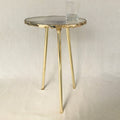 Small Gray Agate Side Table, 11" x 7" Organic Edge