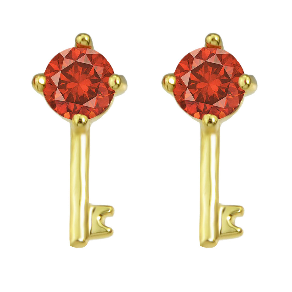 Perfect Wedding Engagement Jewellery Created Cubic Zirconia Key Stud Earrings
