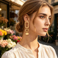 1 pair Basics Square Geometric Pendant Dangle Earrings Daily Officework Business Jewelry Accessories