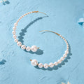 Retro Jewellery Big Pearl Statement Hoop Earrings Fashion Women Accessories - Earrings at Dealshubindia