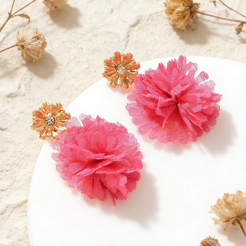 Lovely Jewellery Colorful Flower Drop Dangle Earrings Stunning Women Accessories