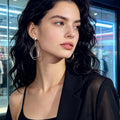 Simple Geometric Hollow Water Drop Dangle Earring Daily Office Hyperbole Jewelry