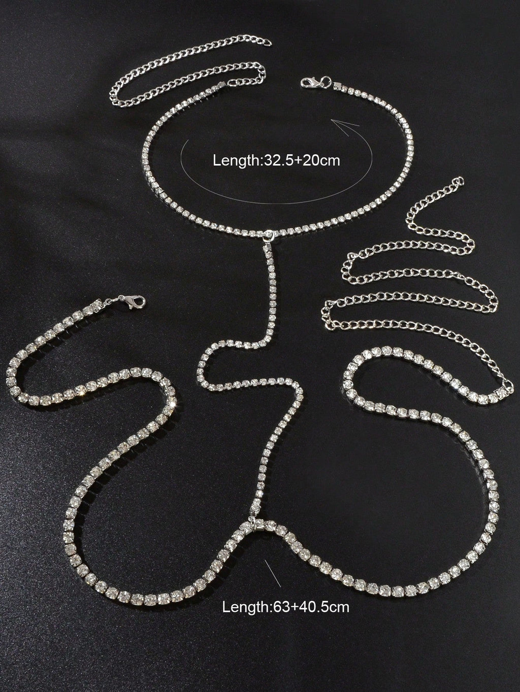 Dazzling Full Diamond Sparkle Body Chain Glamorous Statement Jewelry