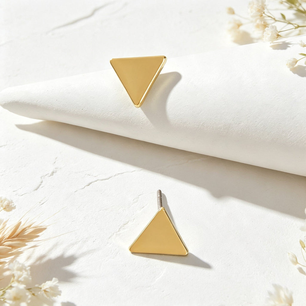 Minimalist Geometric Small Stud Tiny Triangle Mini Cartilage Tragus Earrings