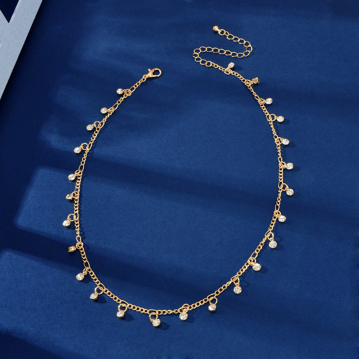 AU Stock Bling Rhinestone Sparkly Choker Shining Drop Crystal Necklace Jewellery
