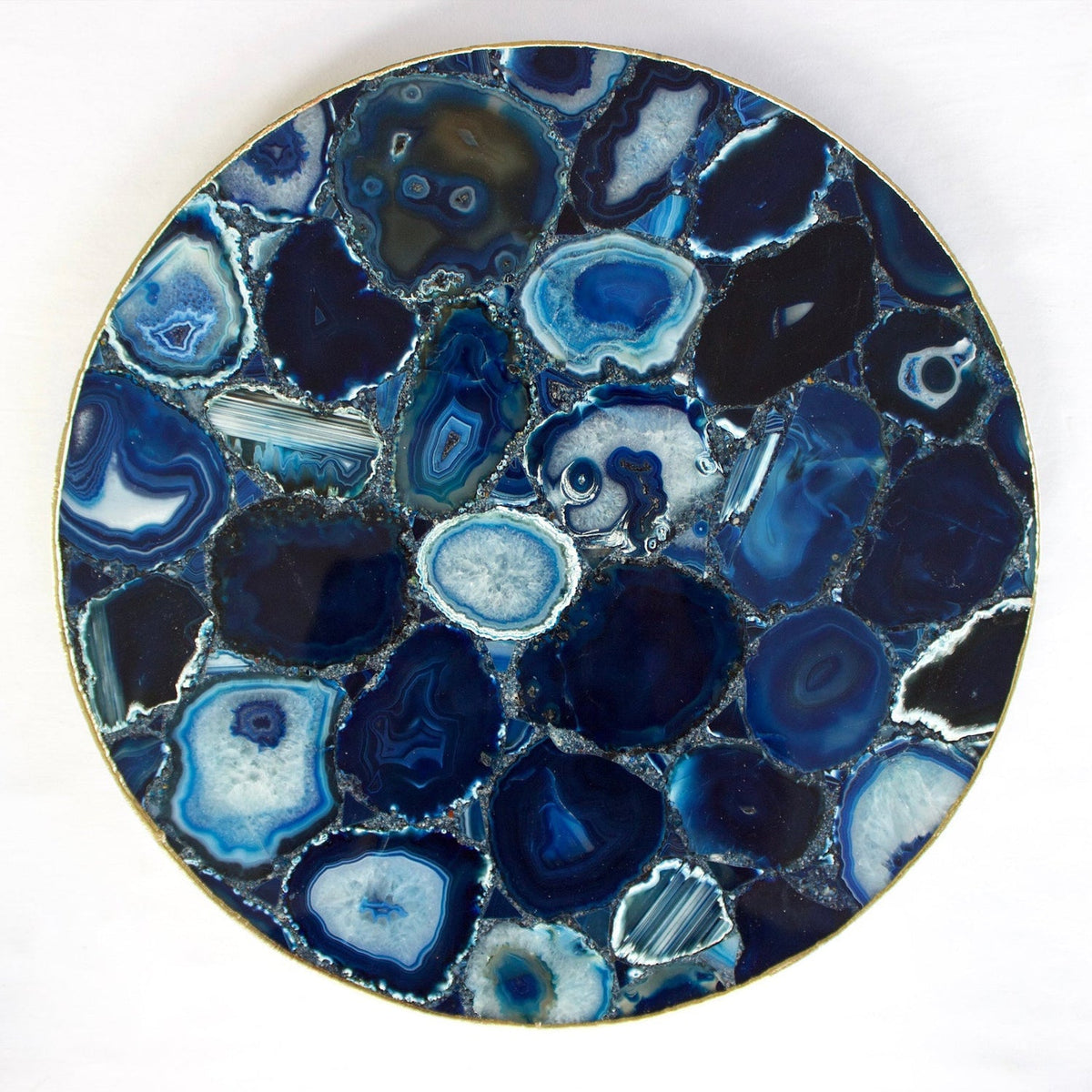 Blue Agate LazySusan | Countertop | Turntable | Centerpiece