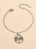 Ladies Jewellery Gold Silver Chain Circle Dragonfly Charm Friendship Bracelet