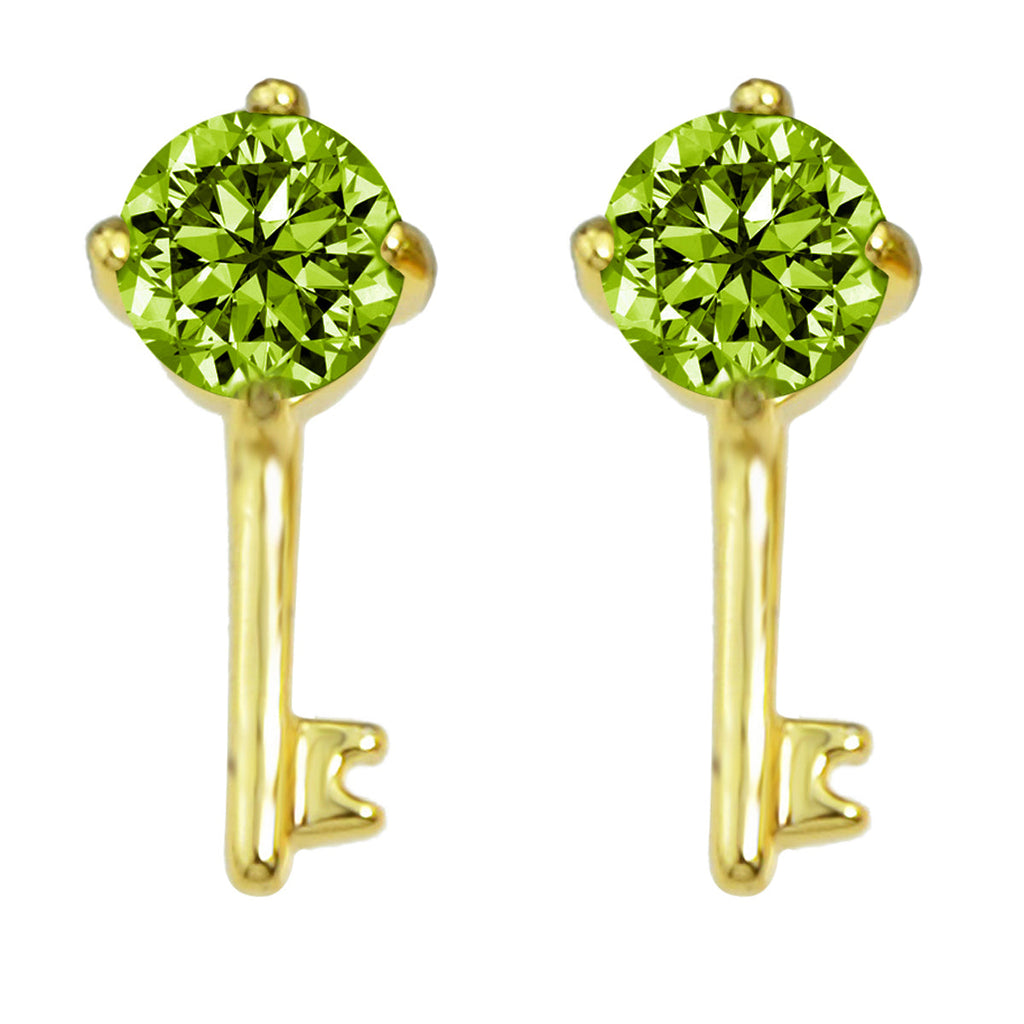 Perfect Wedding Engagement Jewellery Created Cubic Zirconia Key Stud Earrings