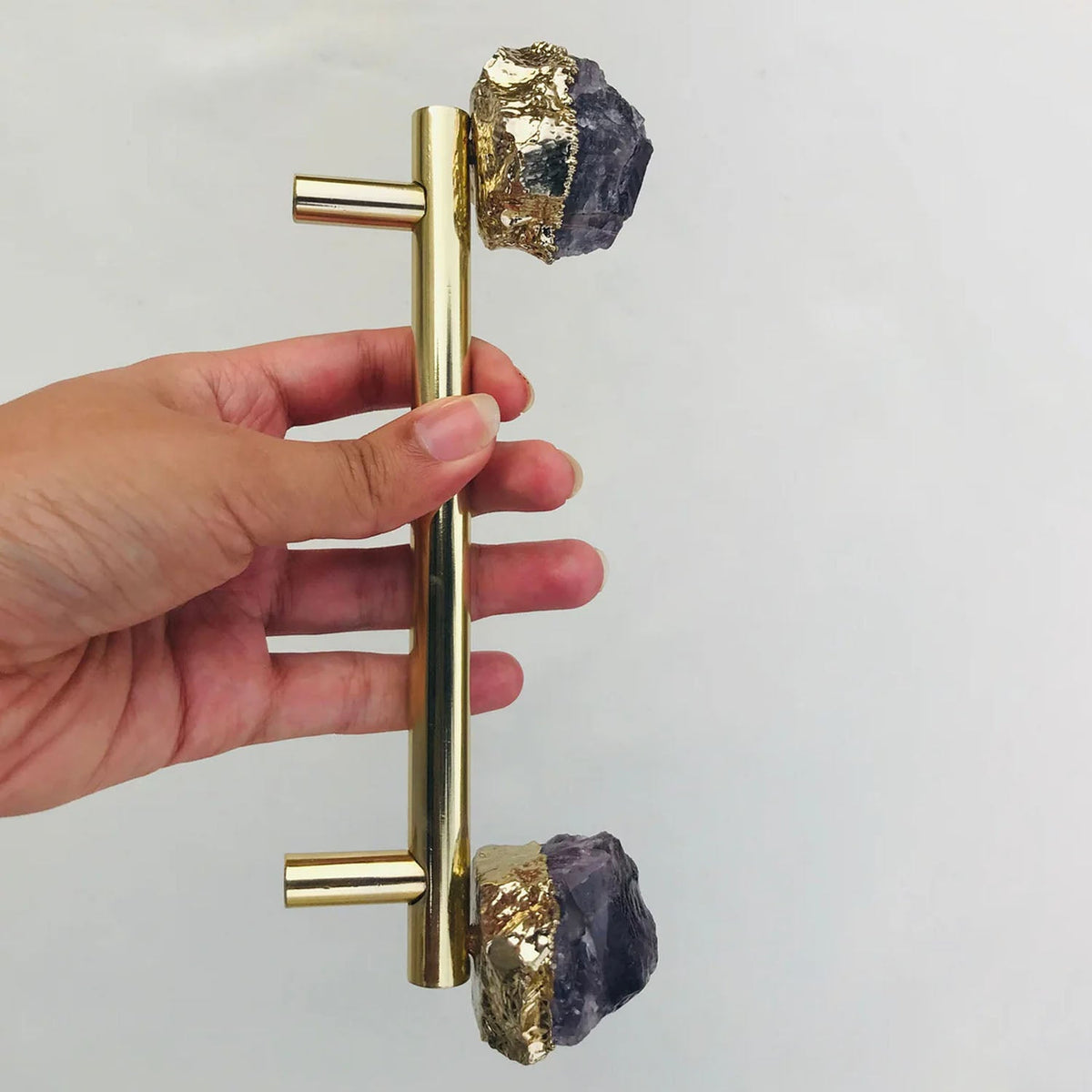 Amethyst Agate Cabinet Handles – Set of 4