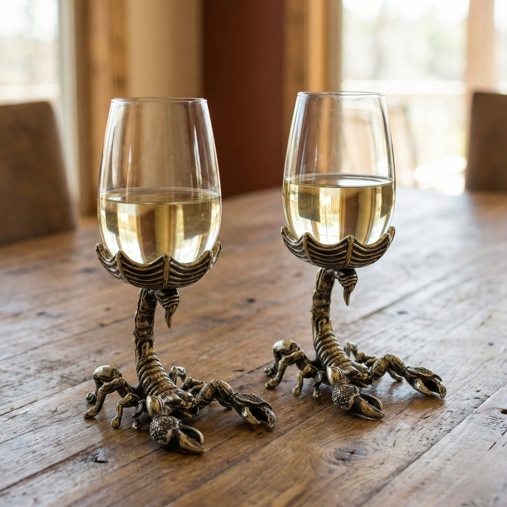 Scorpion Wine Glasses | Set of 1 or 2