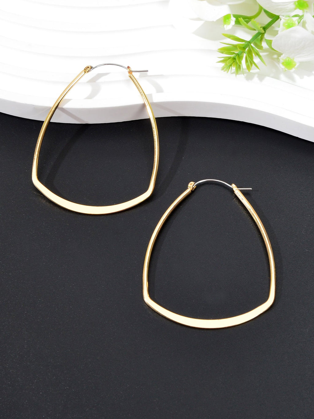Asymmetrical Hoop Earrings Chic and Minimalist Accessories Holiday Jewelry Gift